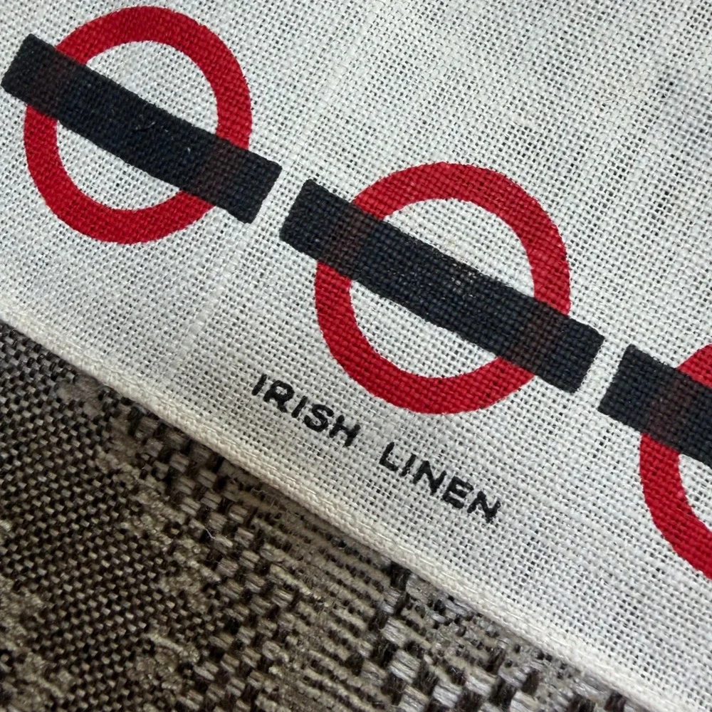 Vintage Ulster Irish Linen Tea Towel London Routemaster Bus Double Decker 21x30